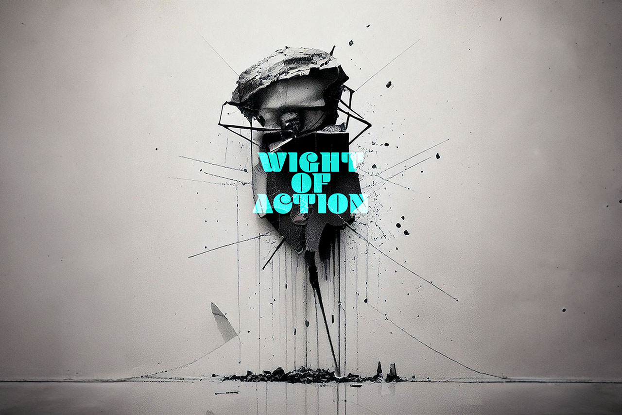 Wight of Action | Cover-Art für das neue Release – düster, roh, hypnotisch.
